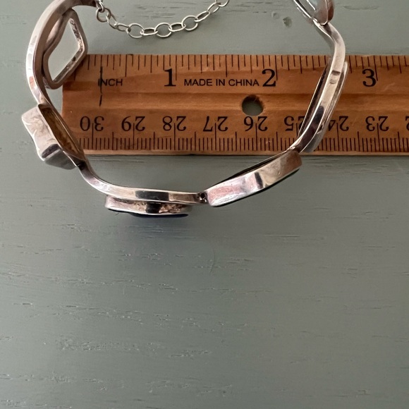 Charles Albert Sterling Silver 925 Cuff Bracelet with Recycled Glass - Picture 6 of 6